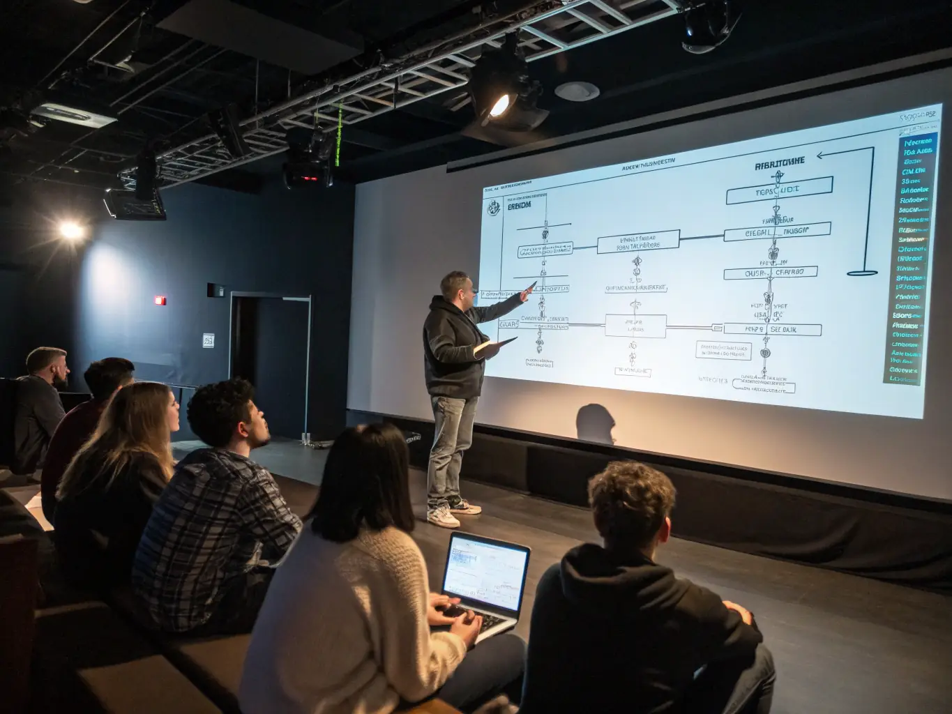 An intermediate-level Git and GitHub training session, showcasing advanced branching strategies and conflict resolution techniques.