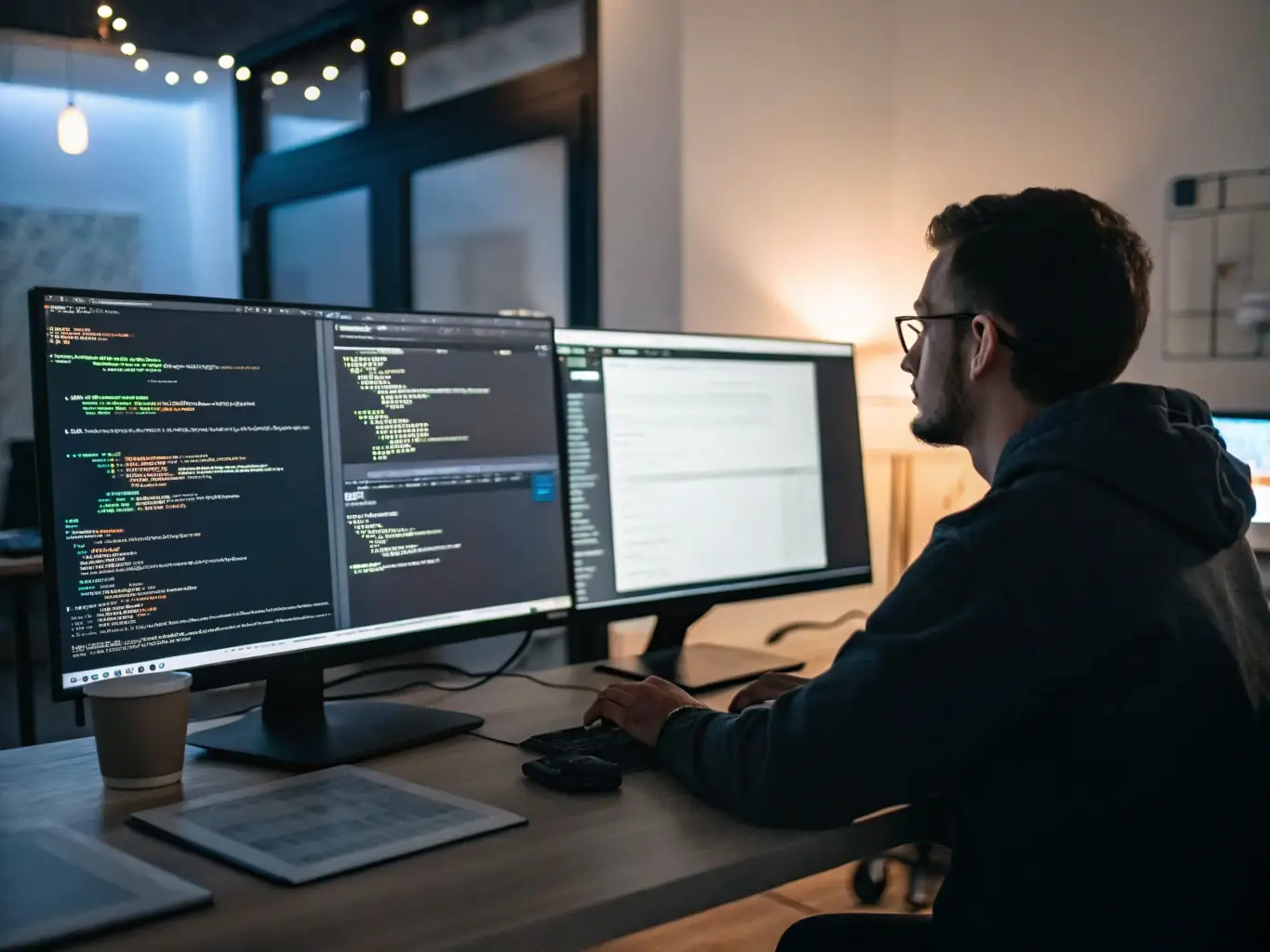 A professional using Git and GitHub for a complex software project, highlighting the benefits of version control in a real-world setting.